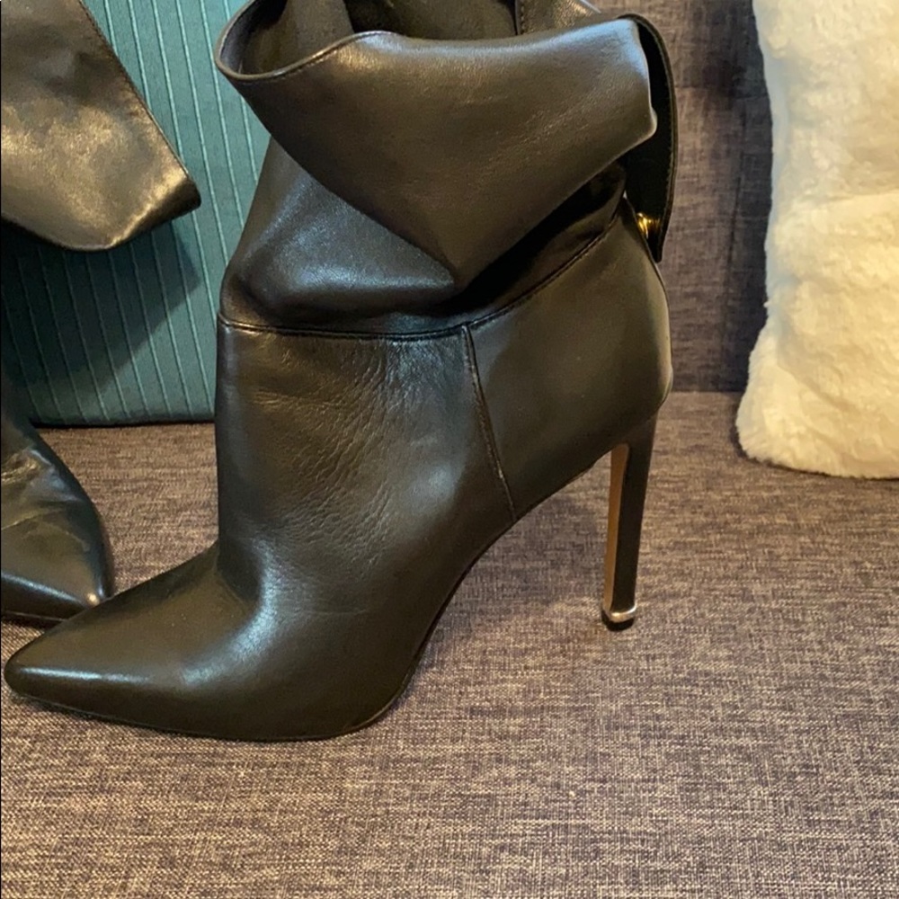 NWOT faux leather slouch bootie